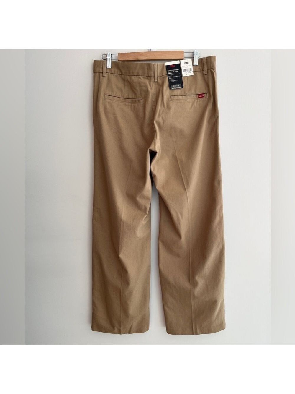 LEVI'S Baggy Trousers Mid Rise Straight Unbasic Khaki - Brown Chino Pants NWT
